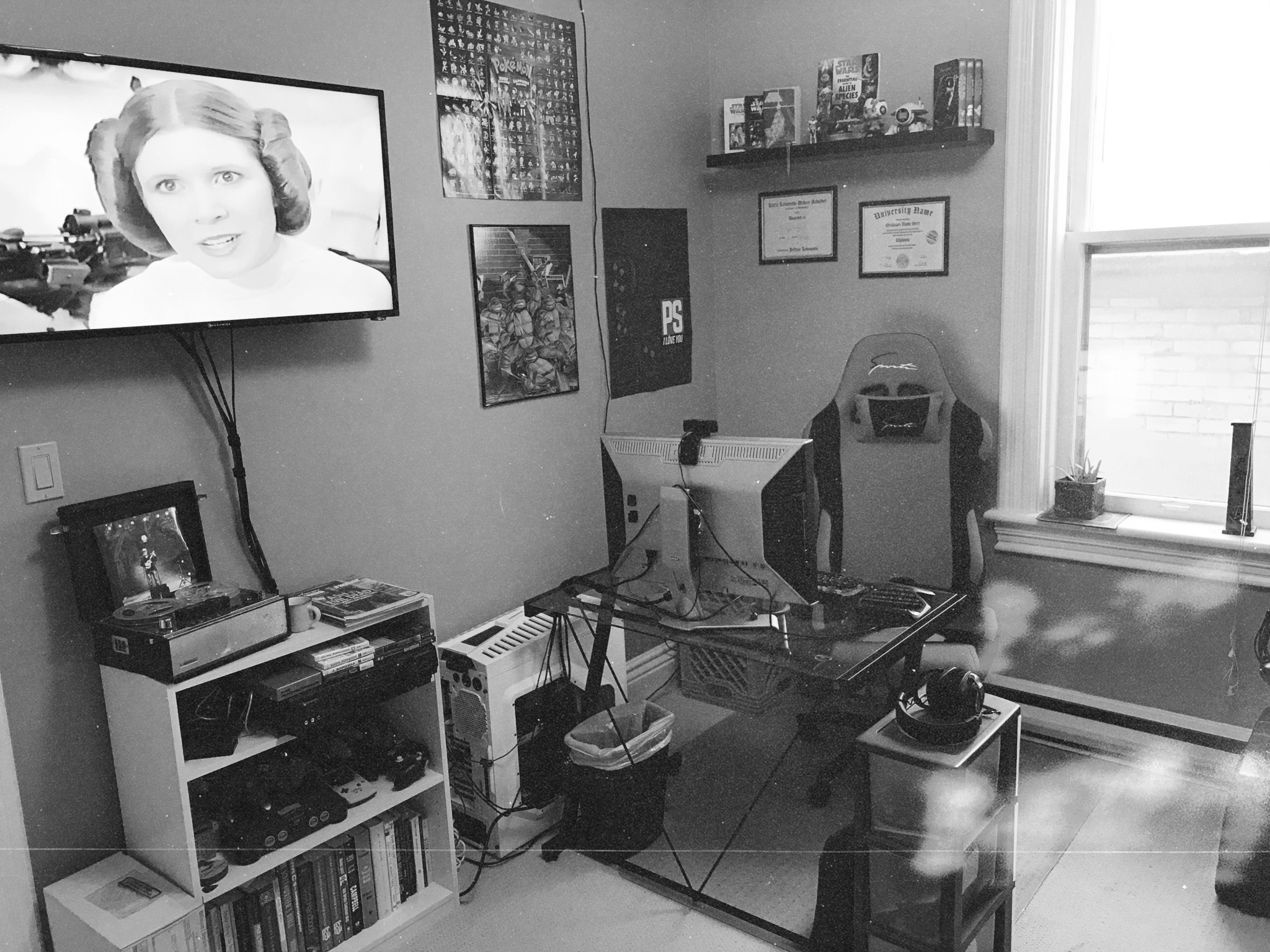 Black & White Picture of My Office